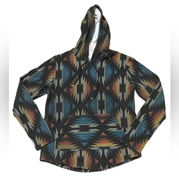 Brooklyn Cloth multicolor Aztec print hoodie sweatshirt - Picture 1 of 7